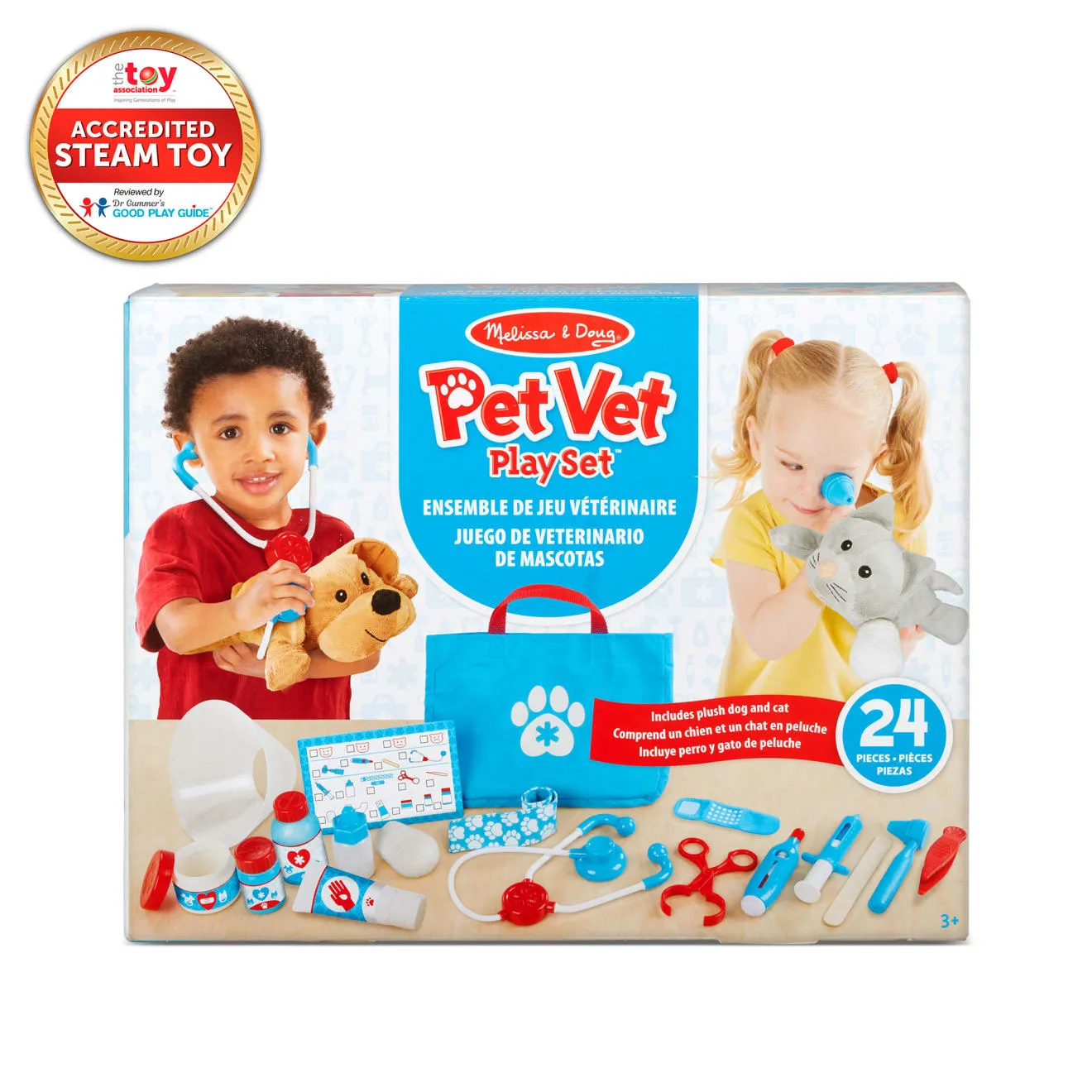 Melissa & Doug Examine Treat Tierarzt Spielset 24-teilig