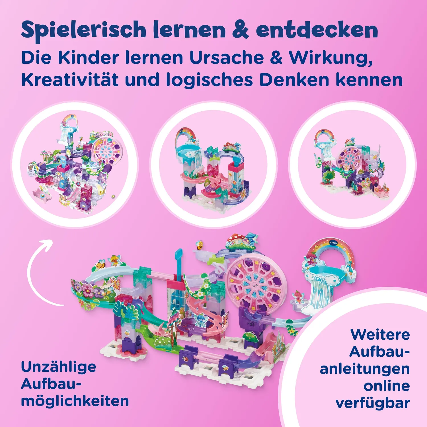 VTech Marble Rush Fairy Garden M500 Kugelbahn Set 78-teilig