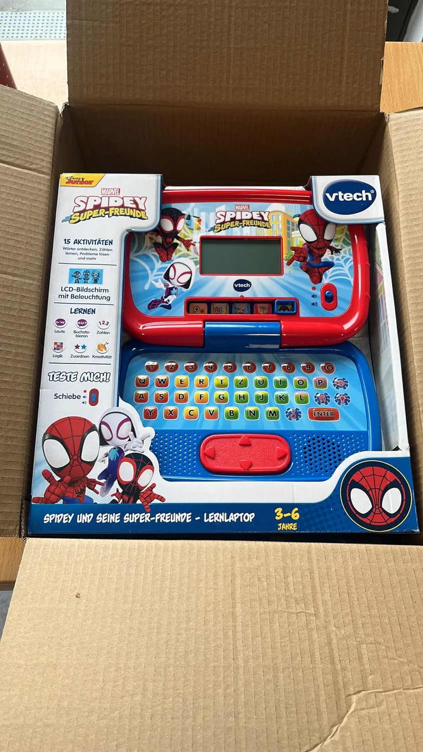VTech Spidey Lernlaptop Kinderlaptop 3-6 Jahre QWERTZ