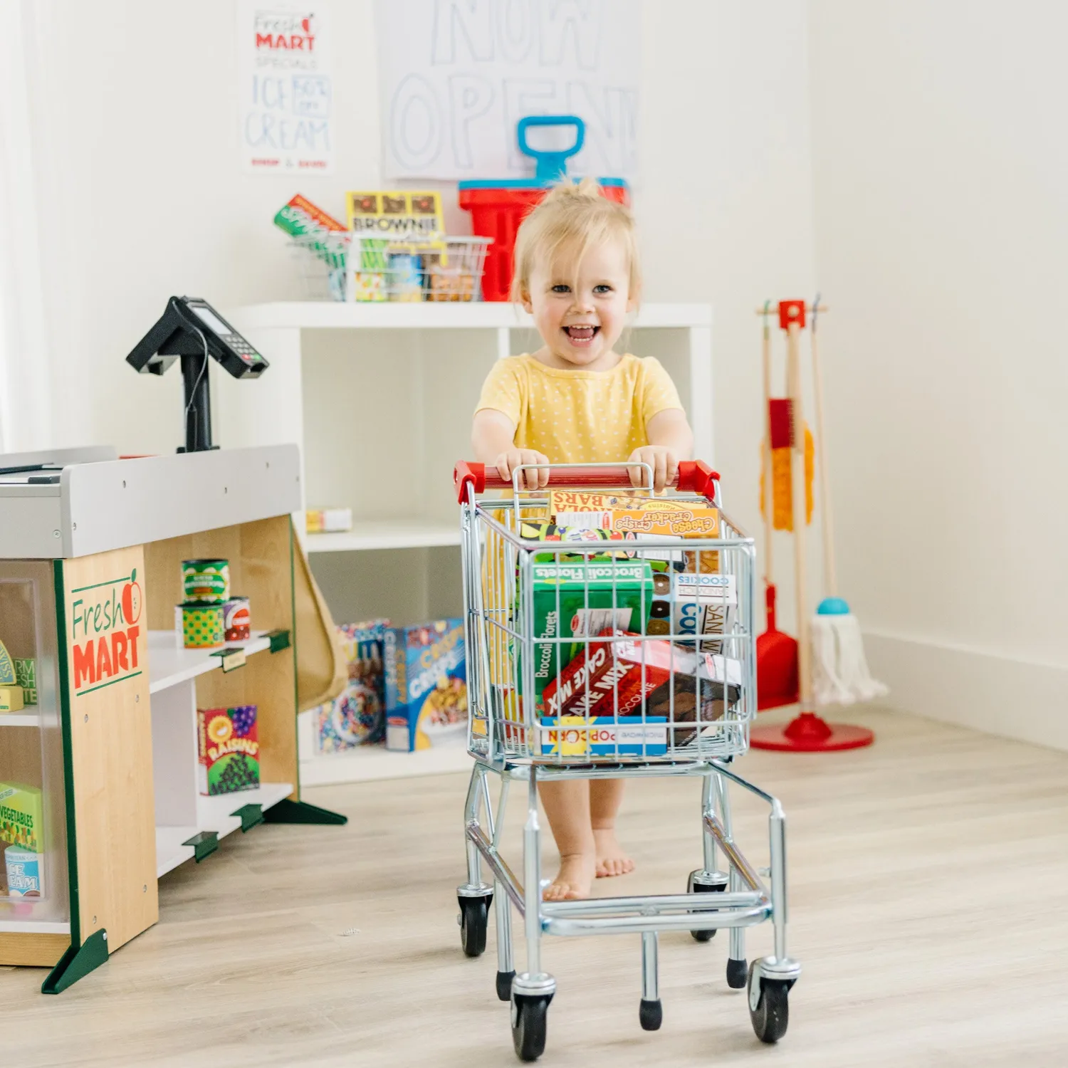 Melissa & Doug Metal Grocery Shopping Cart Einkaufswagen Metall