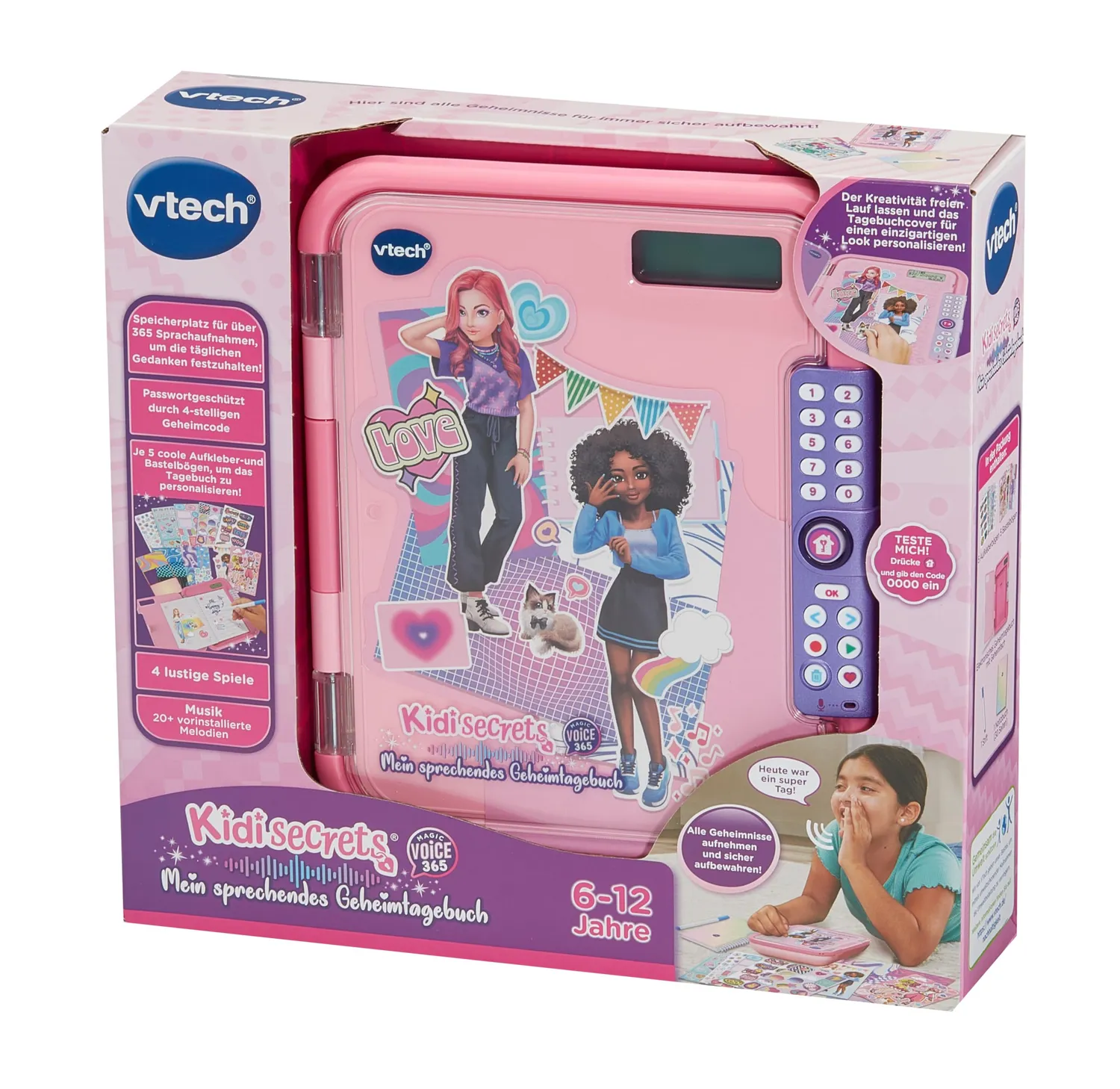 VTech KidiSecrets Magic Voice 365 Tagebuch mit Code