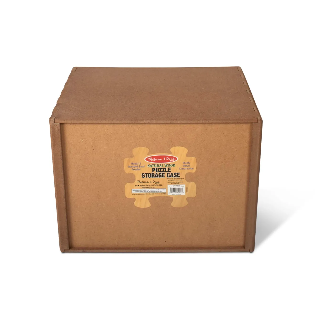 Melissa & Doug Natural Wood Puzzle Case Puzzlebox Holz 12 Fächer