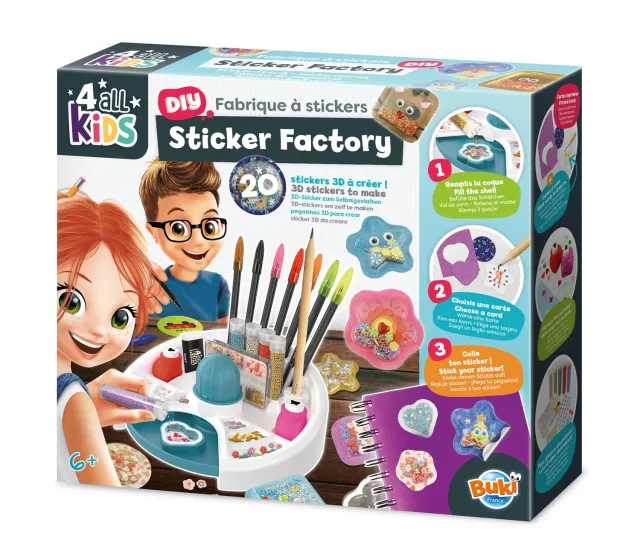 Buki FK011 3D Sticker Bastelset 20 Sticker ab 6 Jahren