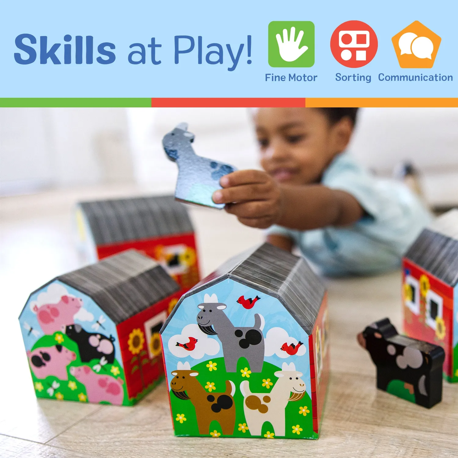 Melissa & Doug Nesting Barns Stapel- und Sortierspiel Bauernhof