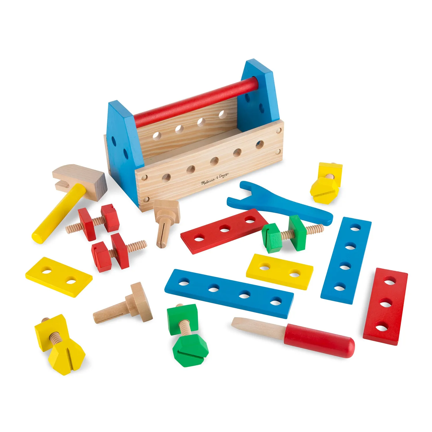 Melissa & Doug Wooden Take-Along Werkzeugkoffer 24-teilig