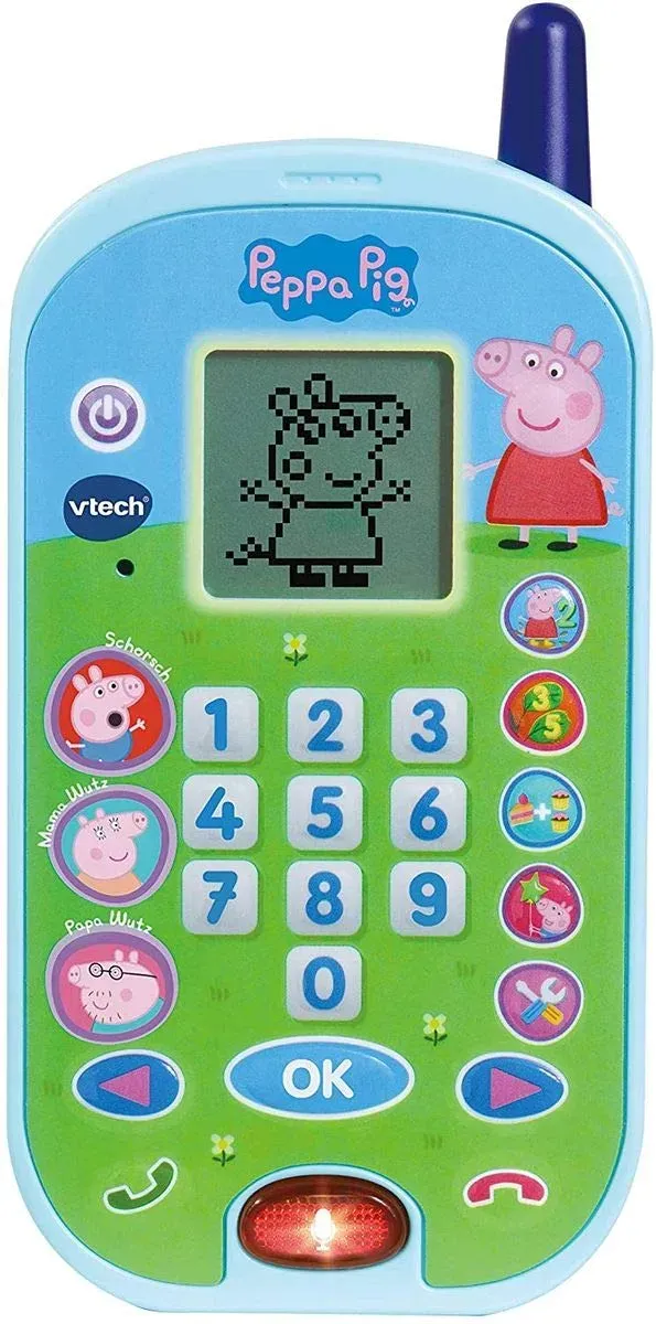 VTech Peppas Lerntelefon 80-523104 Kinderhandy deutsche Version mit Stimmen