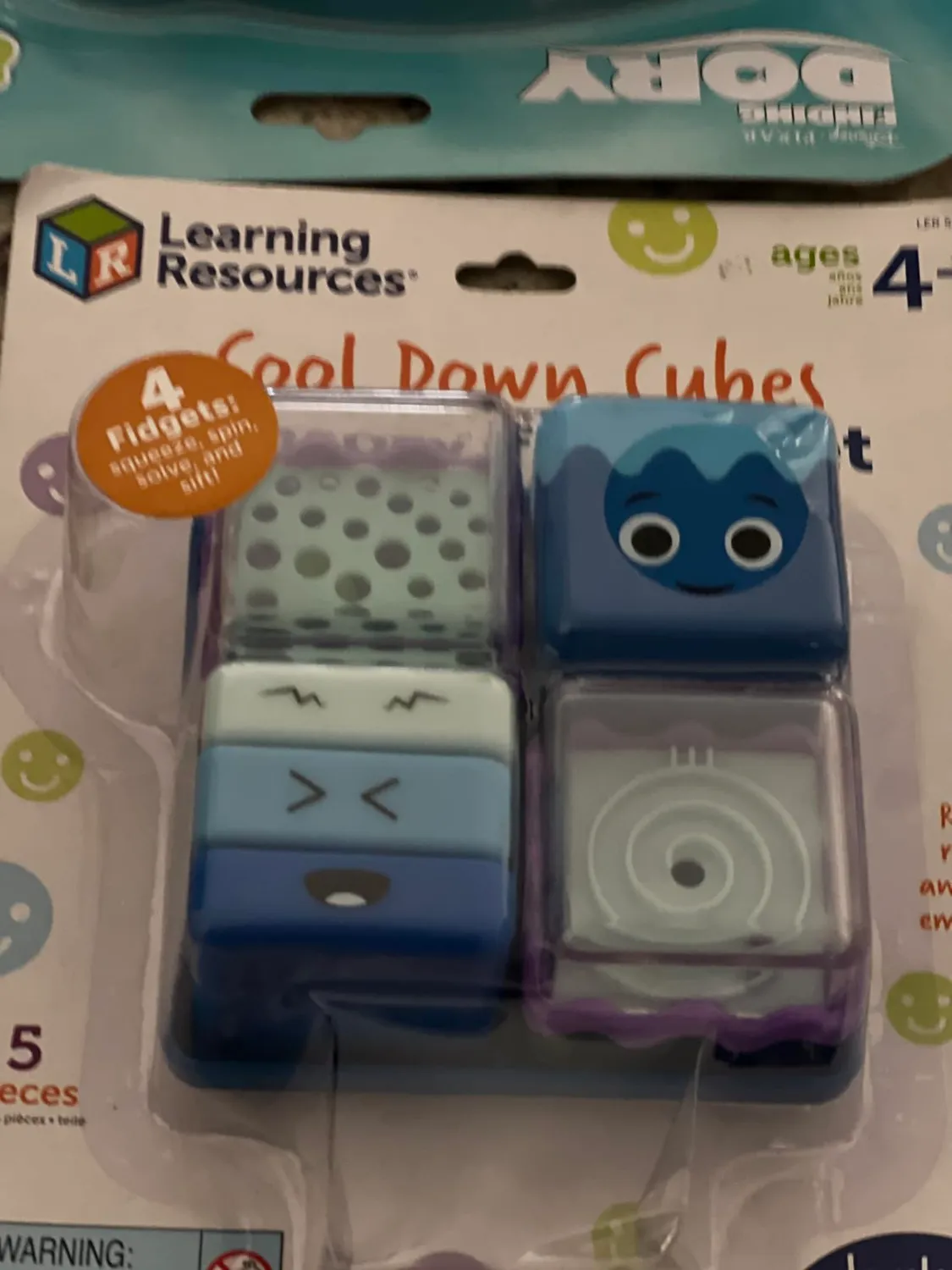 Learning Resources Cool Down Cubes Sensorik Fidgetspielzeug 4 Würfel