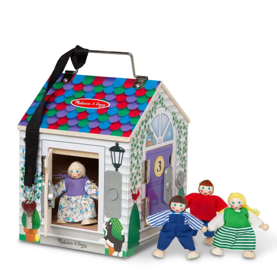 Melissa & Doug Doorbell House Holzspielzeug Schlösser