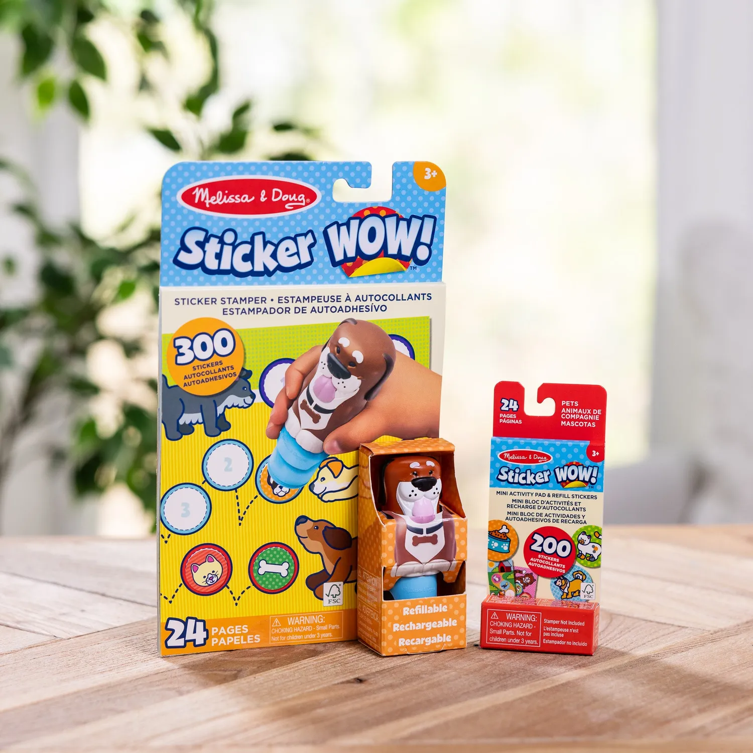 Melissa & Doug Sticker WOW Dog Stempel-Set 500 Sticker mit Pad