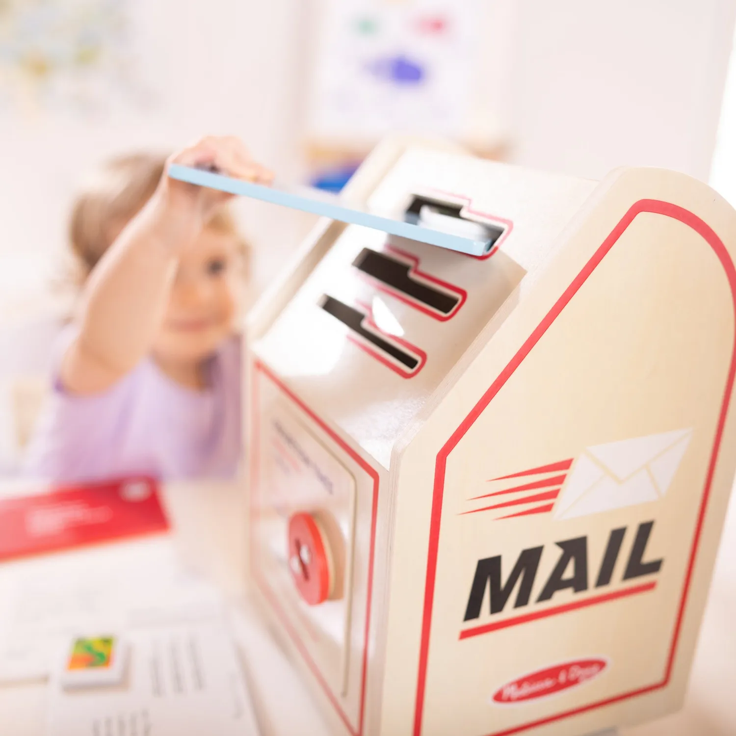 Melissa & Doug Stamp and Sort Mailbox Briefkasten Holz Set