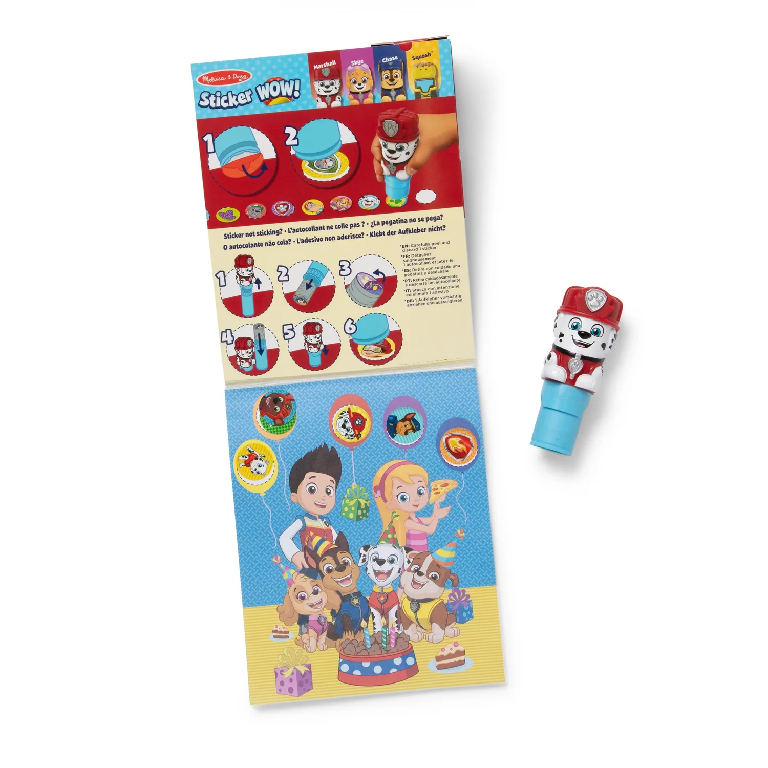 Melissa & Doug Sticker WOW Marshall Stickerbuch 24 Seiten