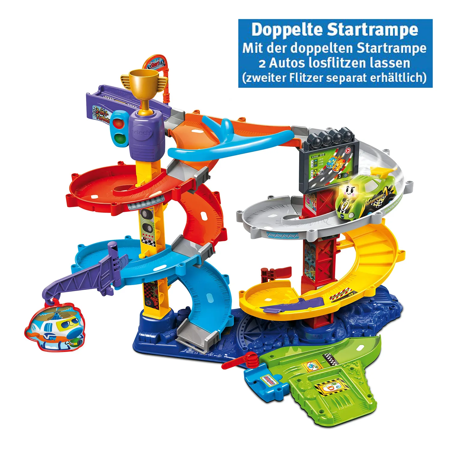 VTech Tut Tut Baby Flitzer 2-in-1 Turboturm Spielset mit Auto