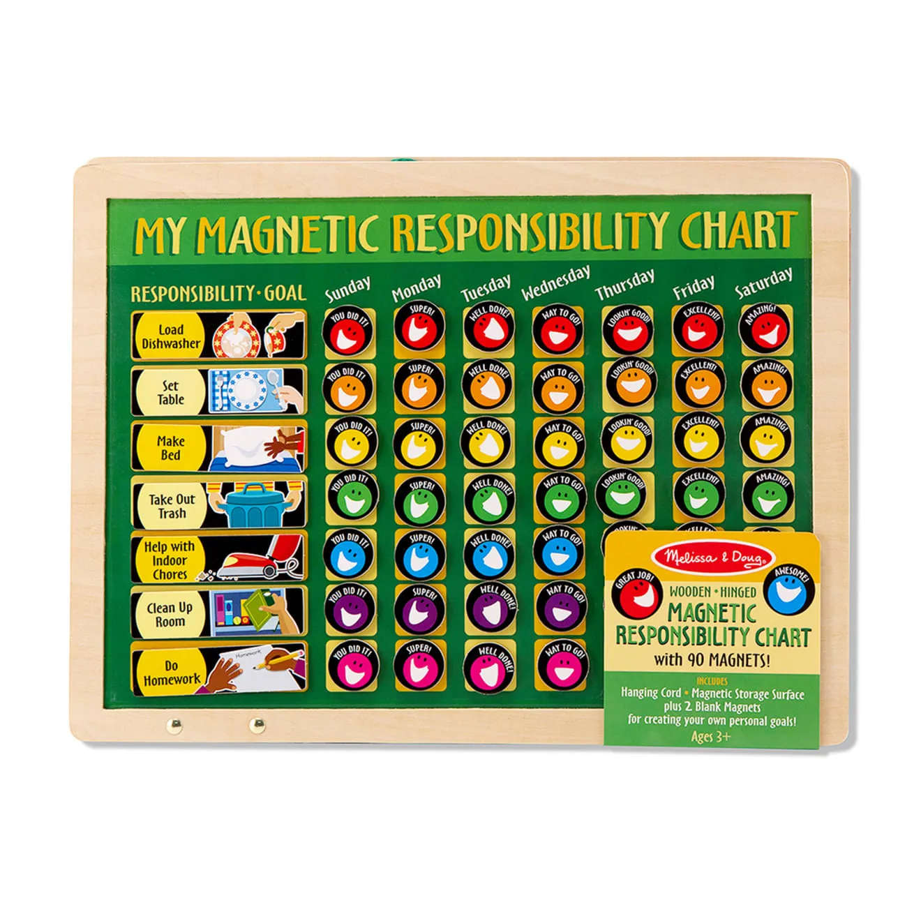 Melissa & Doug Magnet Belohnungstafel Aufgabenplan 90 Magnete
