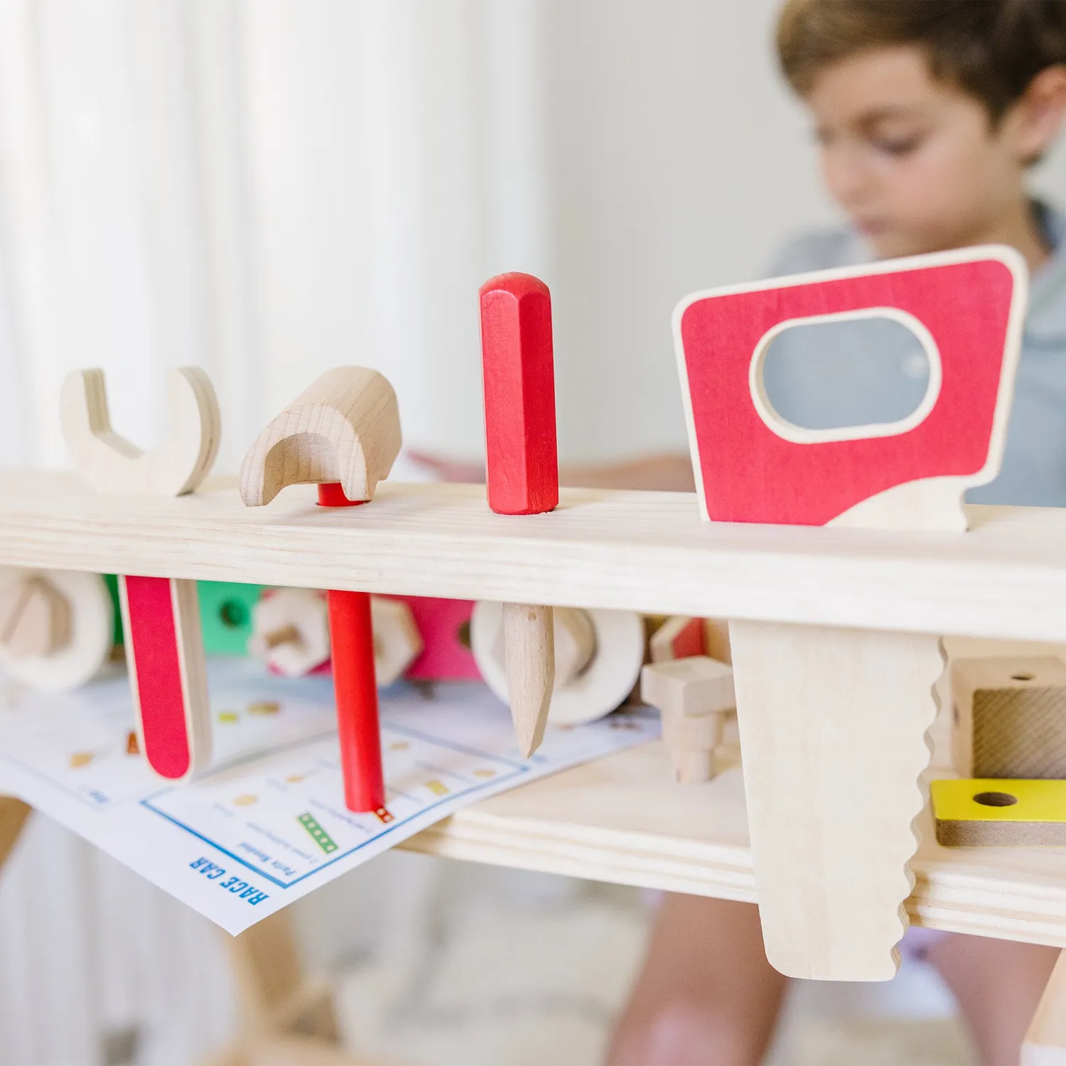 Melissa & Doug Wooden Project Werkbank Kinder Holz 55-tlg