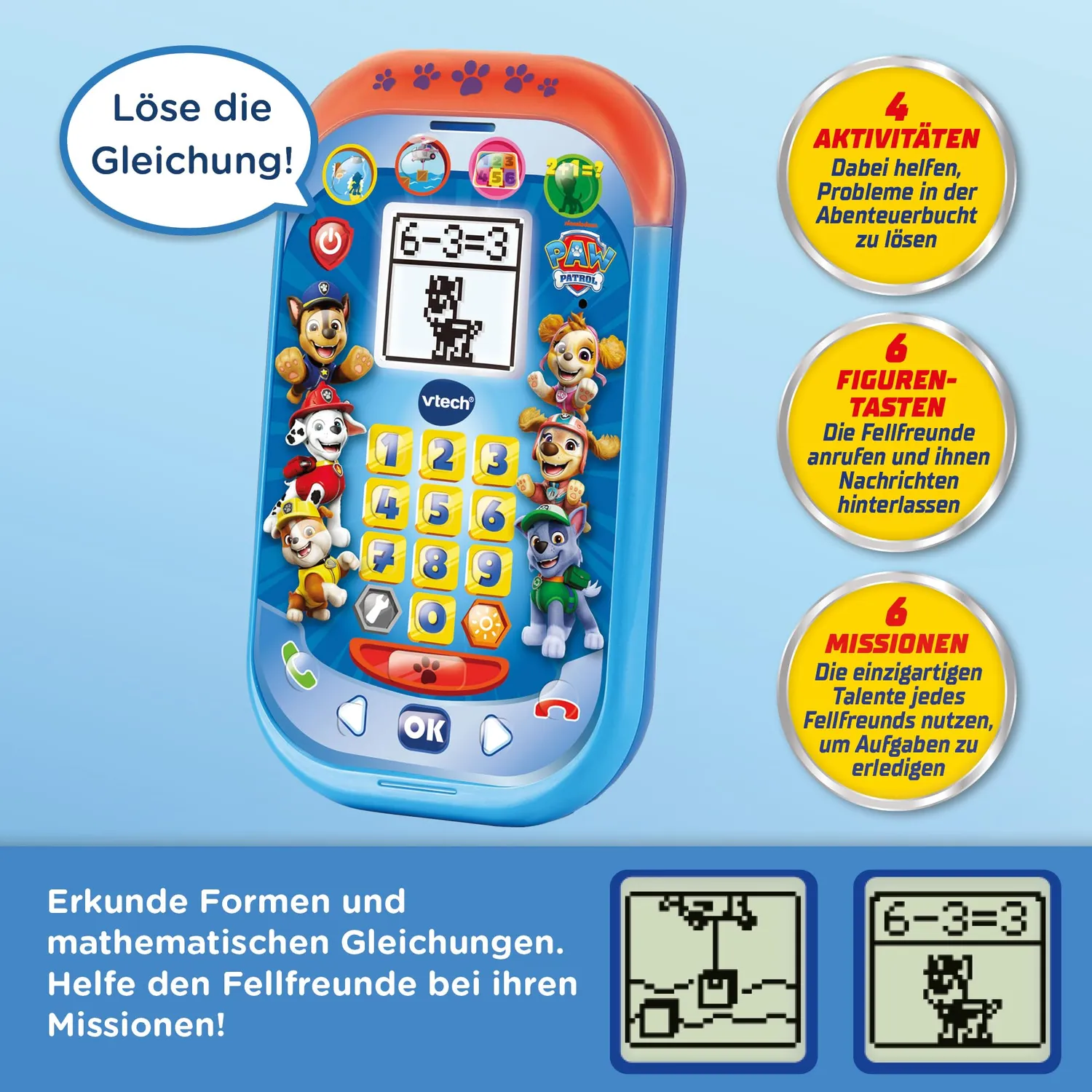 VTech PAW Patrol Lernhandy Spielhandy 3-6 Jahre mit LED