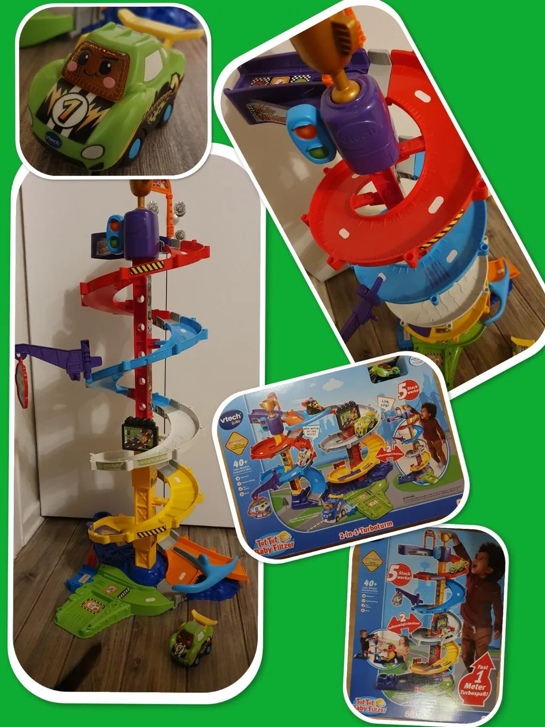 VTech Tut Tut Baby Flitzer 2-in-1 Turboturm Spielset mit Auto
