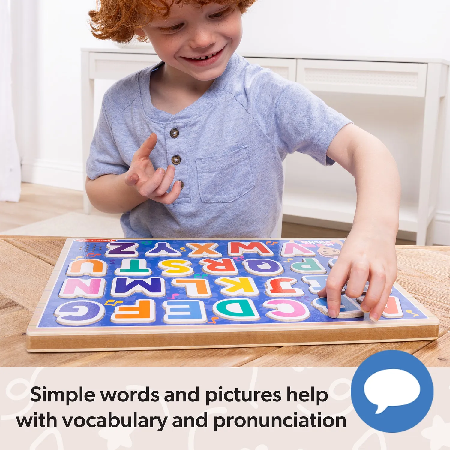 Melissa & Doug Ms. Rachel Phonics ABC Soundpuzzle Holz
