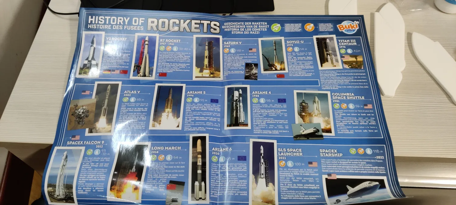 Buki France 2166 Space Rocket Rakete Experiment 15 m ab 8 Jahre