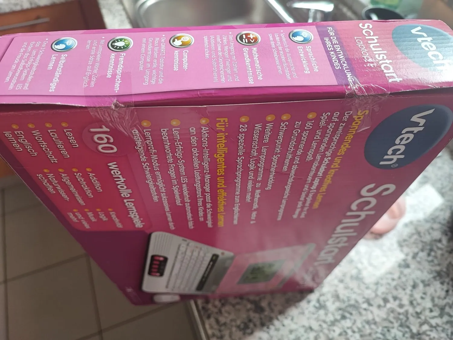 VTech Schulstart Laptop E Kinderlaptop Pink 160 Spiele