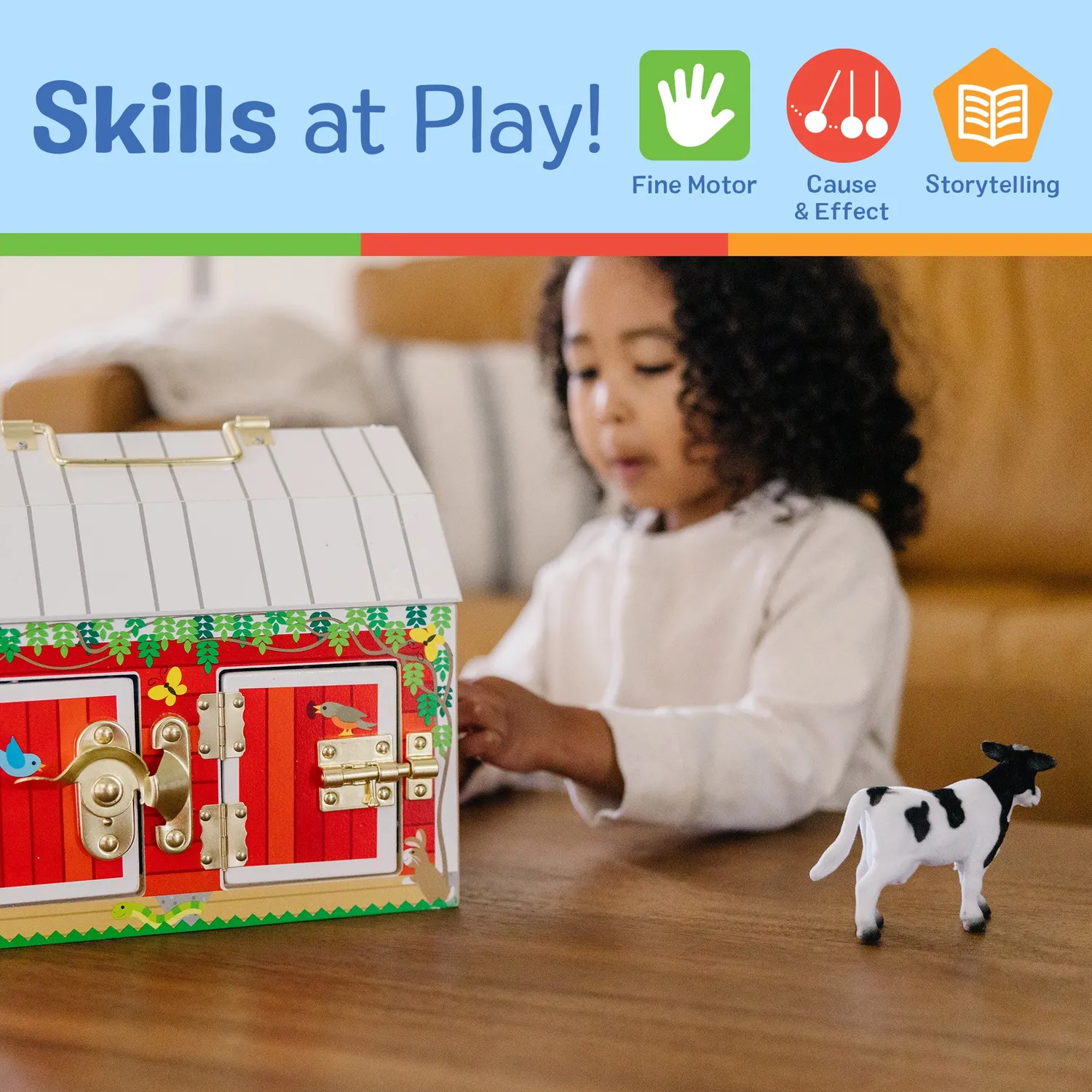 Melissa & Doug Latches Barn Spielscheune Holz mit Tieren ab 3 J.
