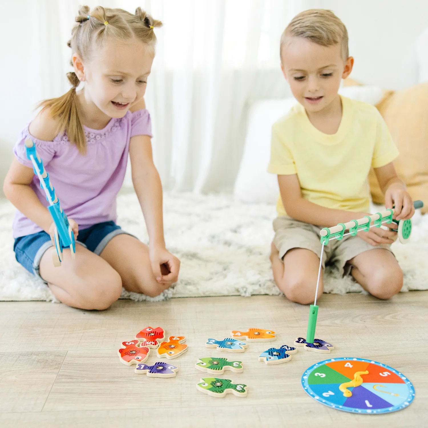 Melissa & Doug Catch Count Angelspiel Holz Magnet Fische