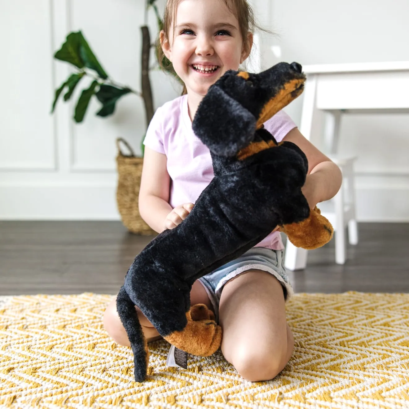 Melissa & Doug Dachshund Hund Plüschtier Dackel braun