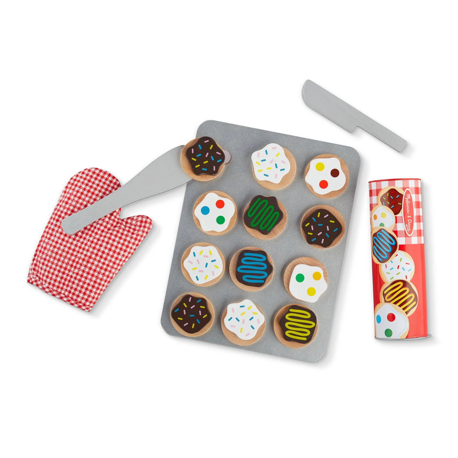 Melissa & Doug Slice & Bake Cookie Set Spielküche Holz 29 Teile