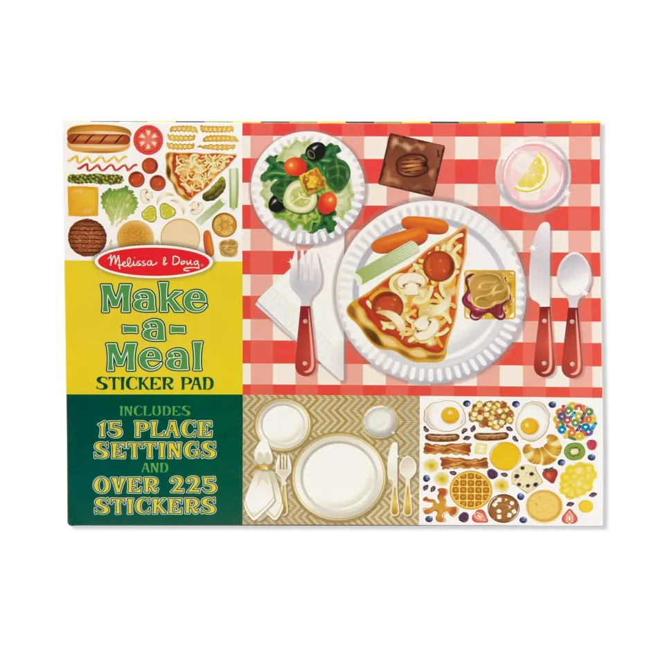 Melissa & Doug Make-a-Meal Stickerbuch Essen 225 Sticker