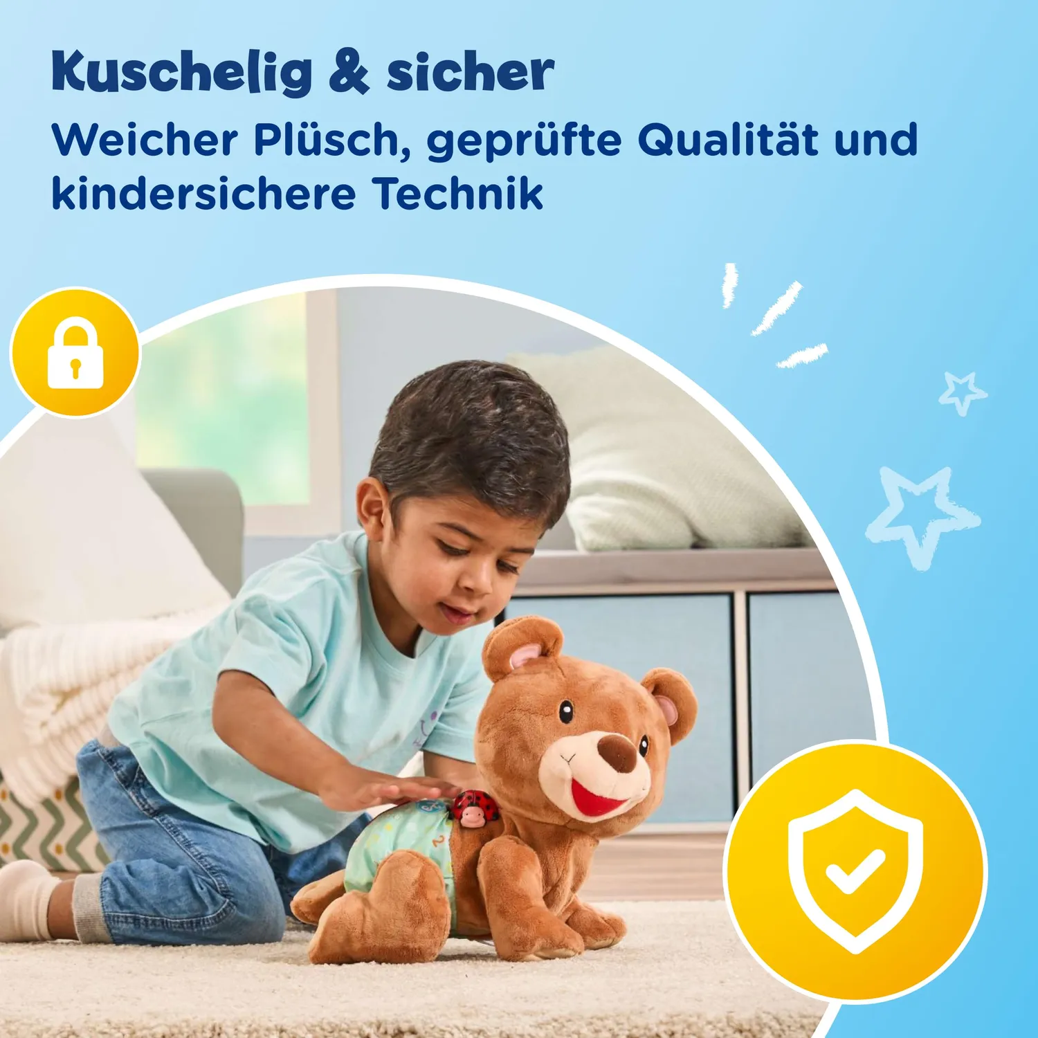 VTech Krabbel-mit-Mir-Bär Plüschtier Deutsch 9-36 Monate