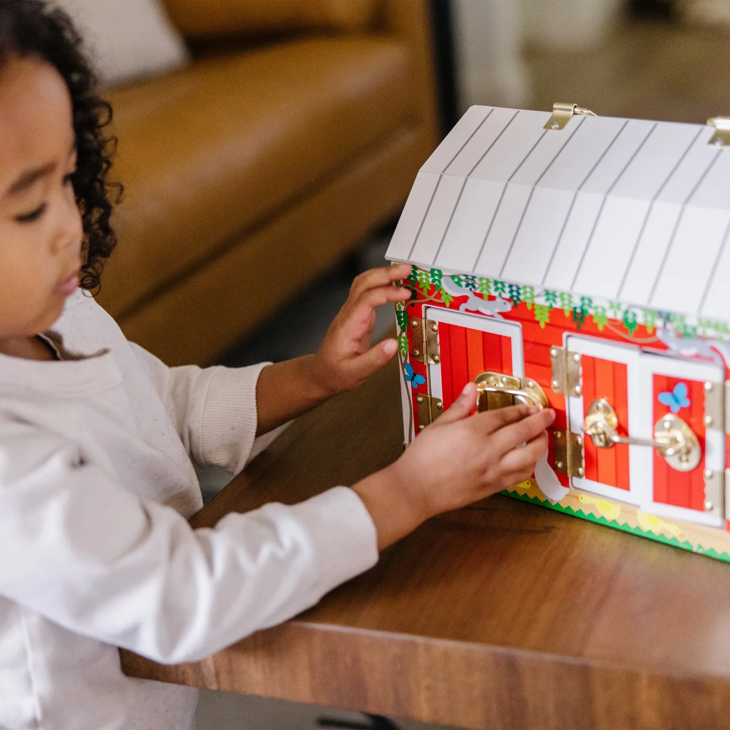 Melissa & Doug Latches Barn Spielscheune Holz mit Tieren ab 3 J.