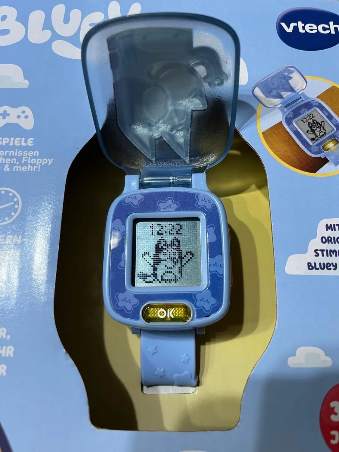 VTech Bluey Lernuhr Kinderuhr mit 4 Spielen 3-6 Jahre