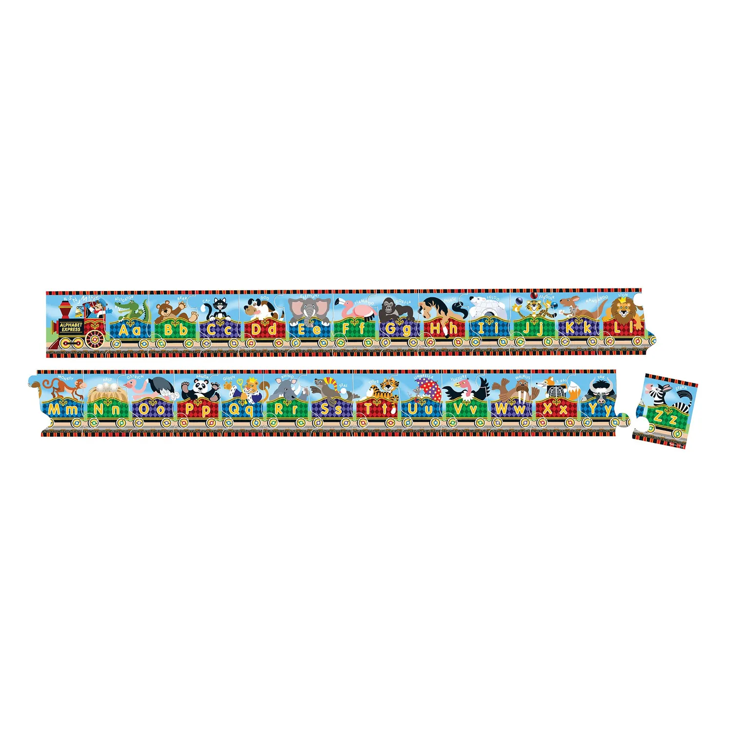 Melissa & Doug Alphabet Express Bodenpuzzle ABC 27 Teile