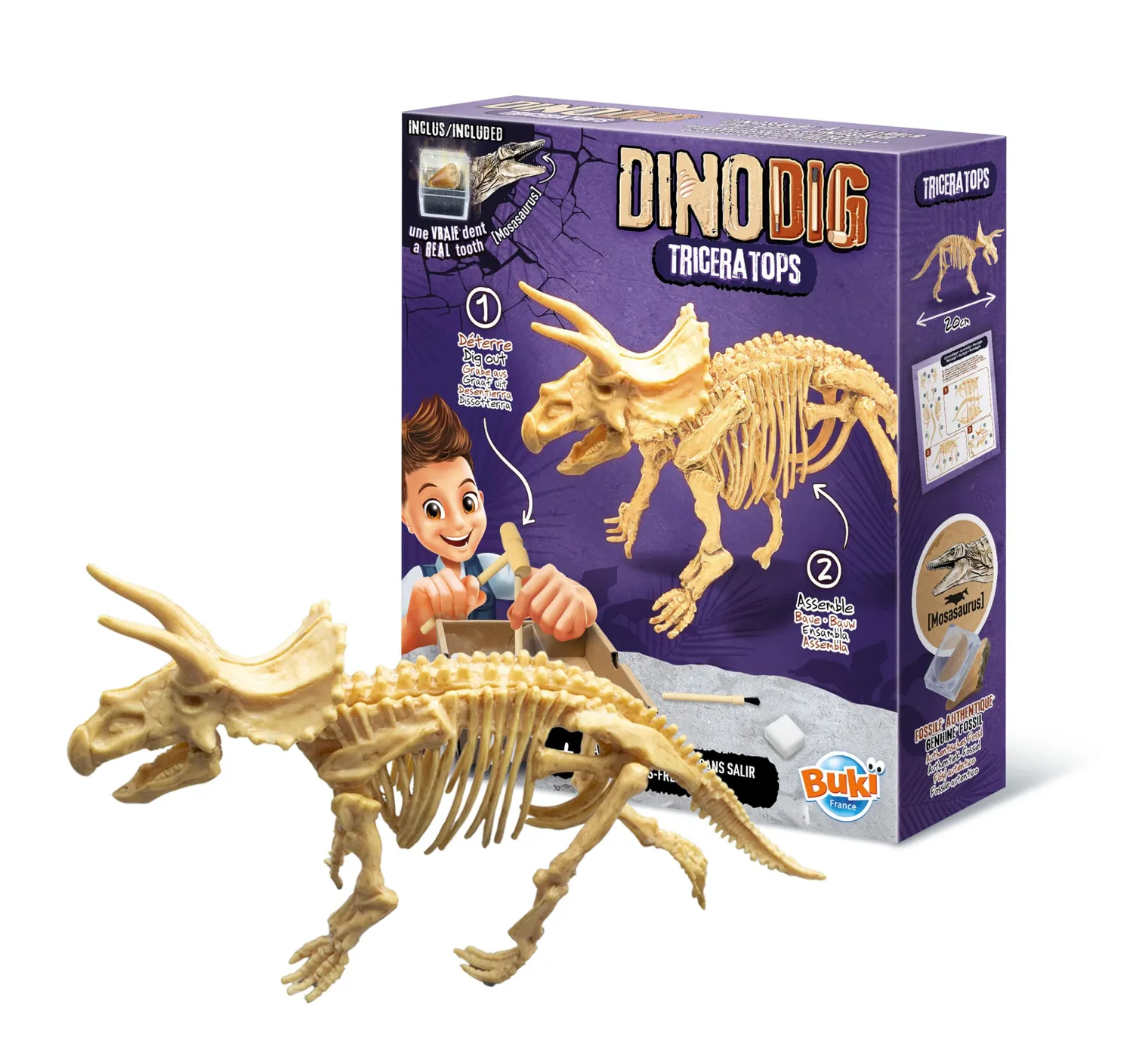 Buki France 445TRI Ausgrabungsset Triceratops 20 cm ab 8 Jahren