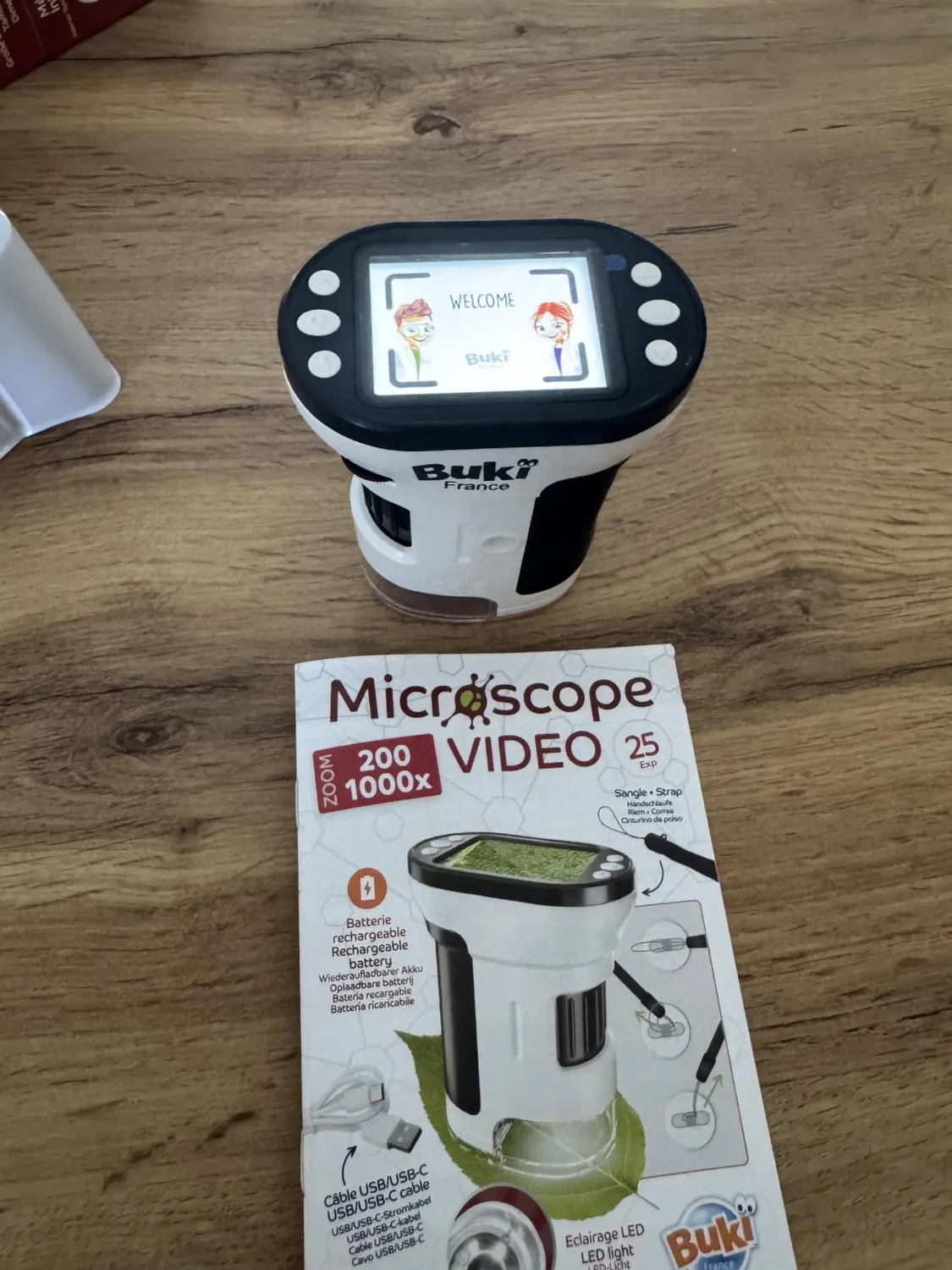 Buki MR350 Videomikroskop Kinder 200x-1000x mit Display