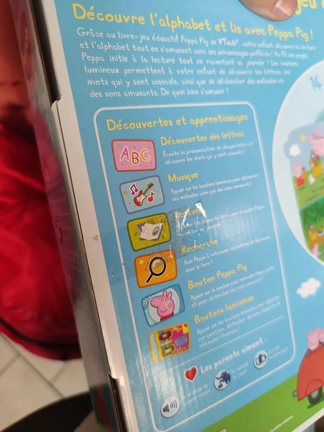 VTech Peppa Pig Lernbuch Kinderbuch französisch mehrfarbig