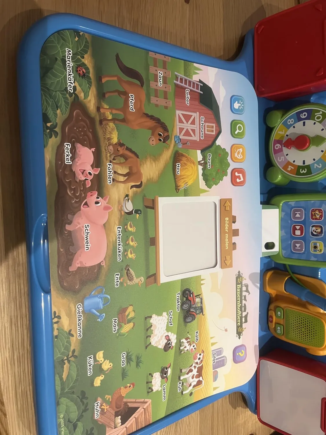VTech 6-in-1 Magischer Schreibtisch Lernstation Stuhl Blau
