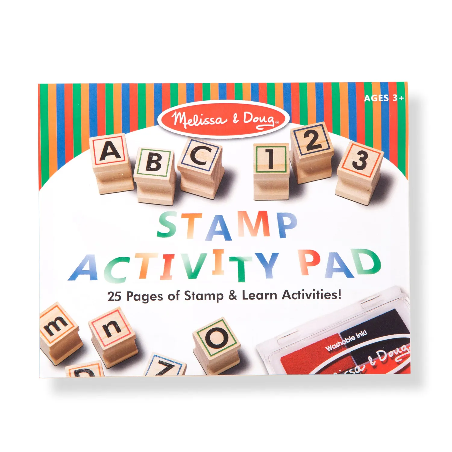 Melissa & Doug Deluxe Stempelset ABC 123 Holz 71-teilig