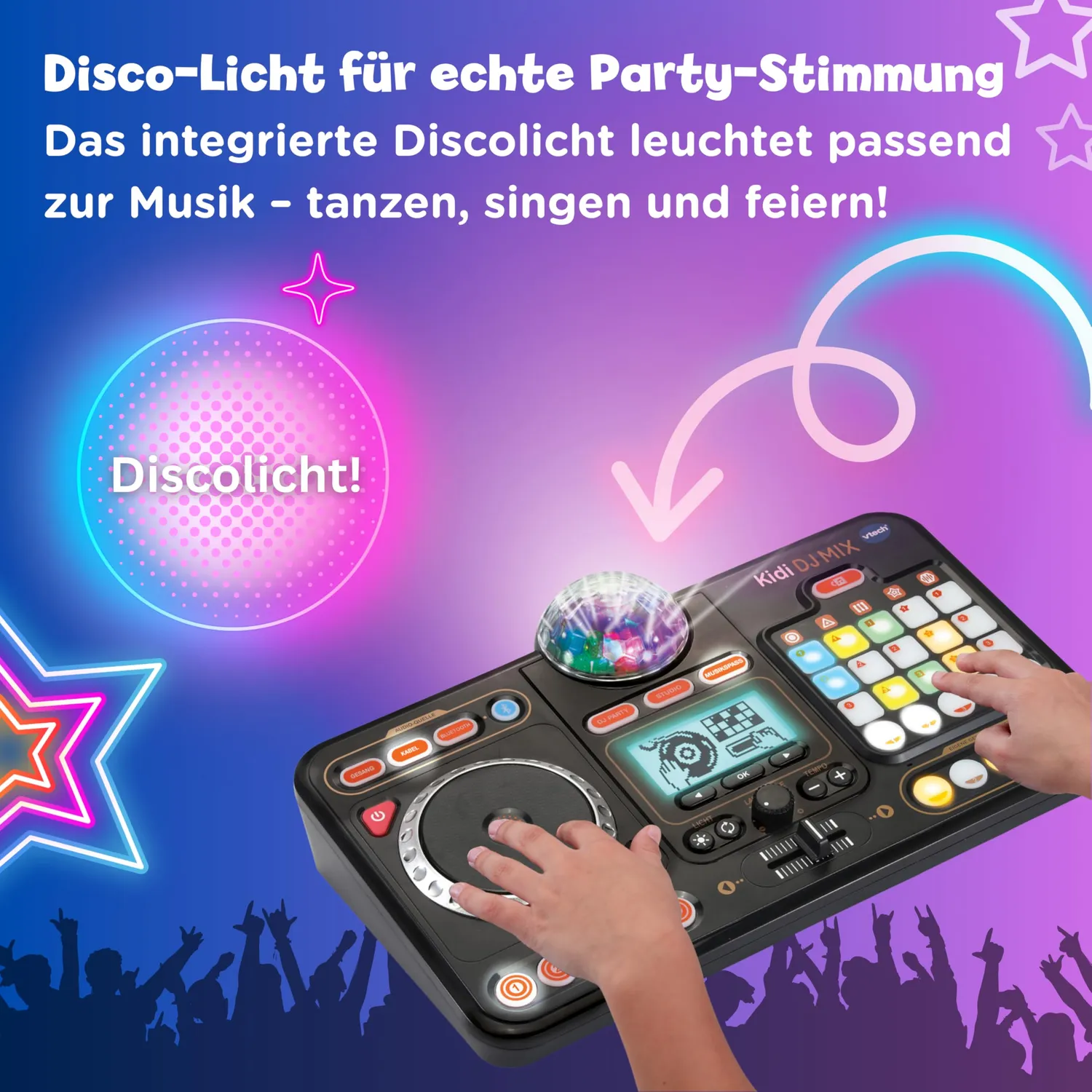 VTech Kidi DJ Mix Mischpult schwarz mit Bluetooth 6-12 Jahre