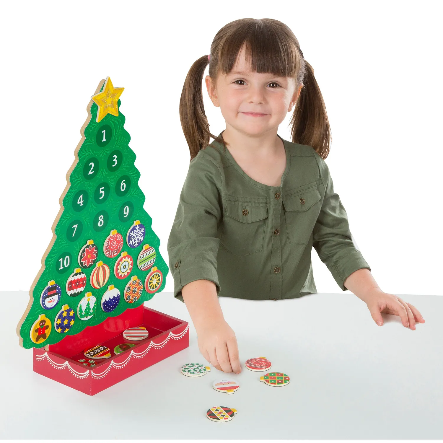 Melissa & Doug Countdown to Christmas Adventskalender Holz magnetisch