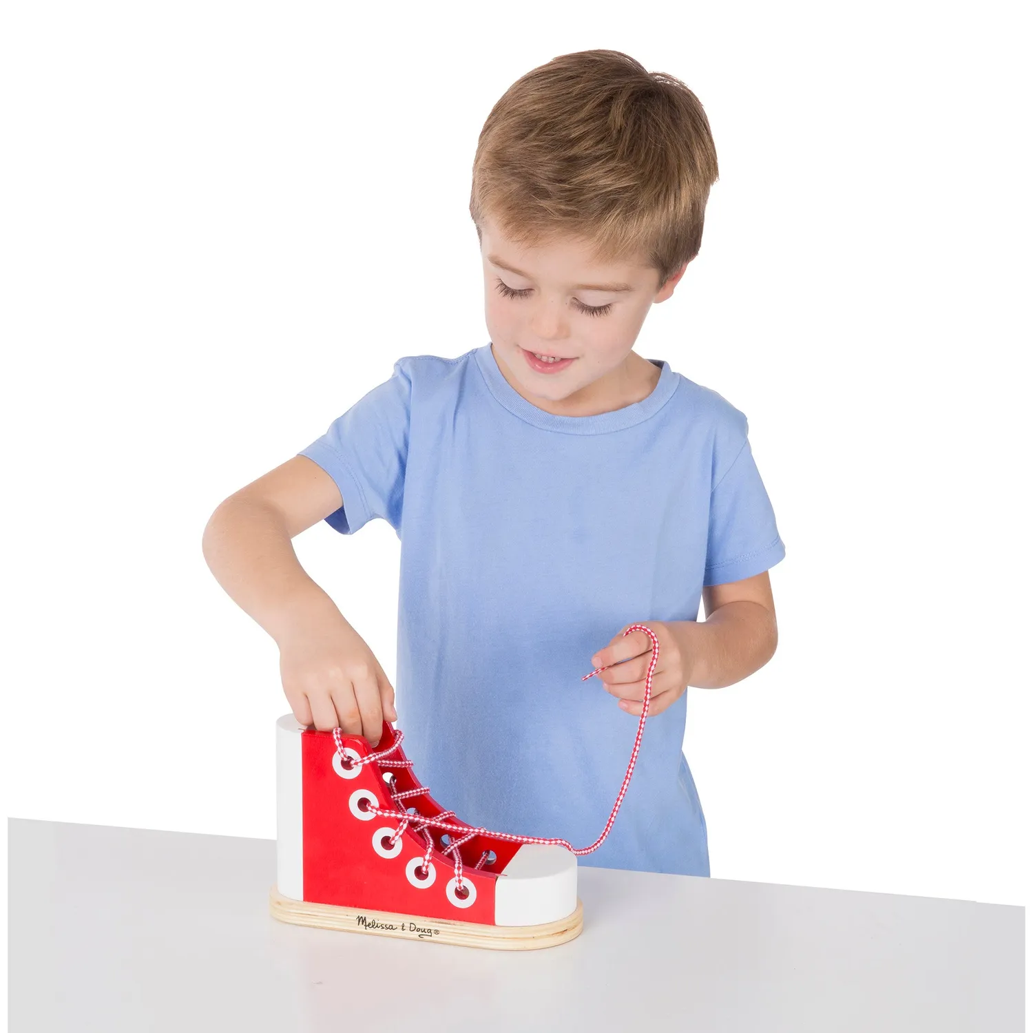 Melissa & Doug Schnürschuh Holzschuh Schleife lernen