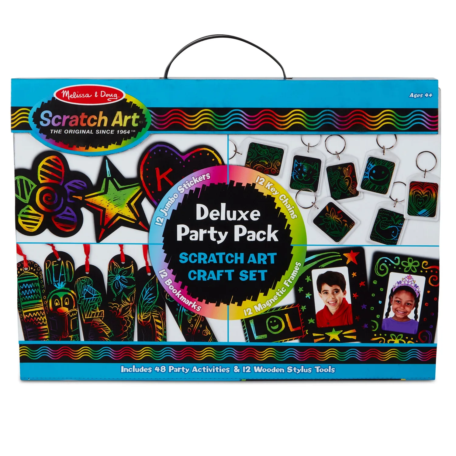 Melissa & Doug Scratch Art Deluxe Party Pack Kratzset 48-tlg