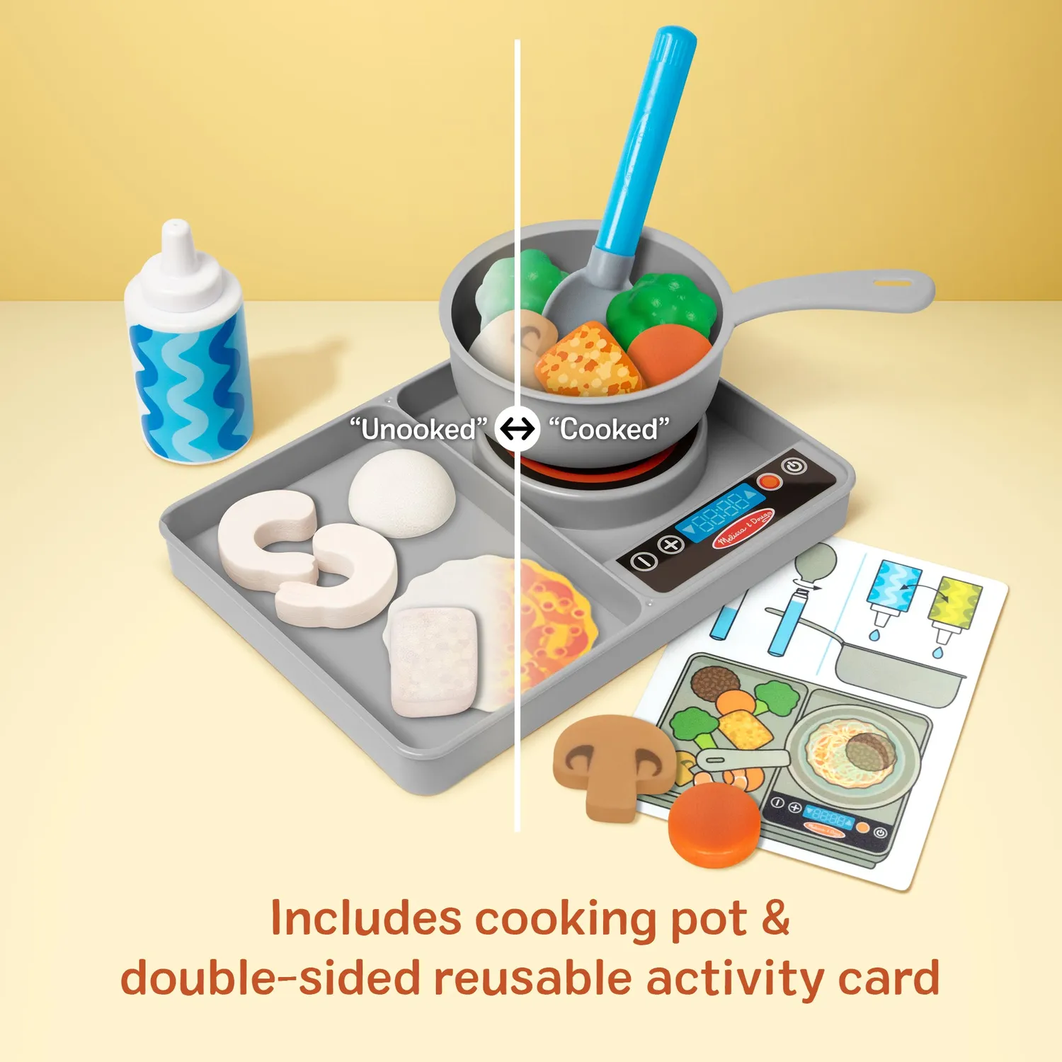 Melissa & Doug Water Wow Simmer & Stir Spielset mit Farbwechsel