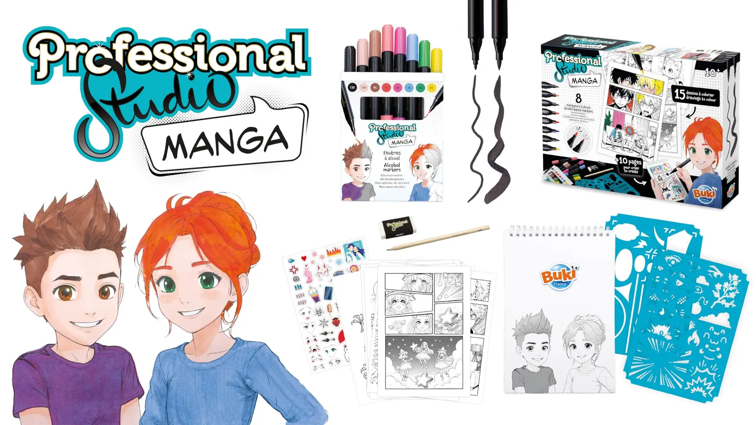 Buki Professional Studio 5439 Manga Zeichen Set A5 ab 10 Jahren