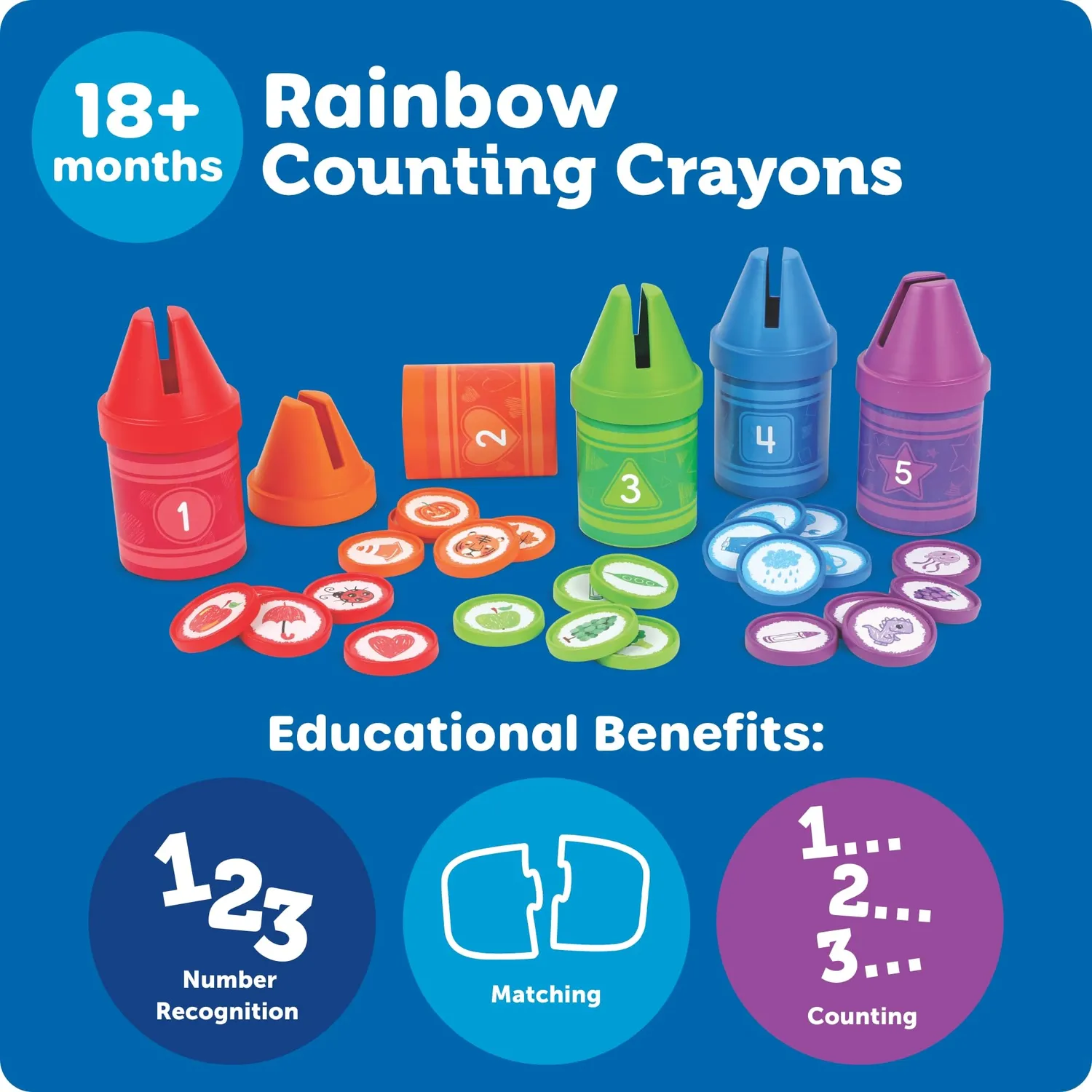 Learning Resources Counting Crayons Lernspiel 30-tlg