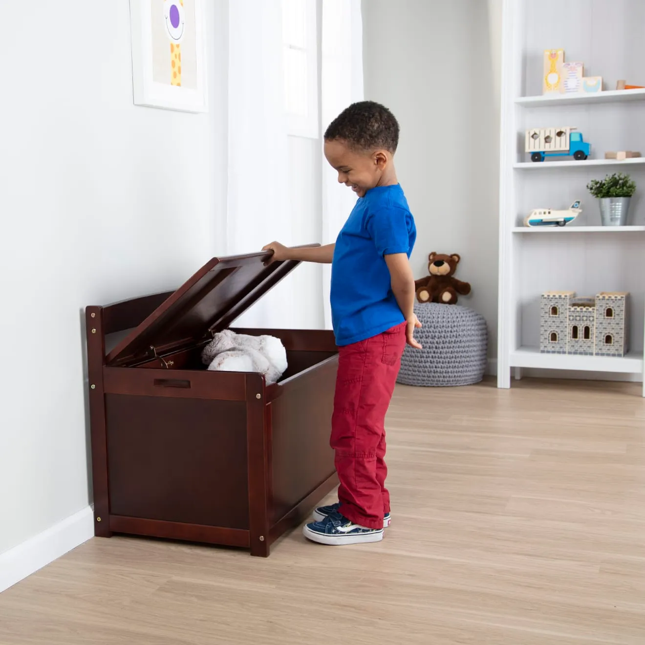 Melissa & Doug Spielzeugkiste Holz Espresso groß ab 3 Jahre