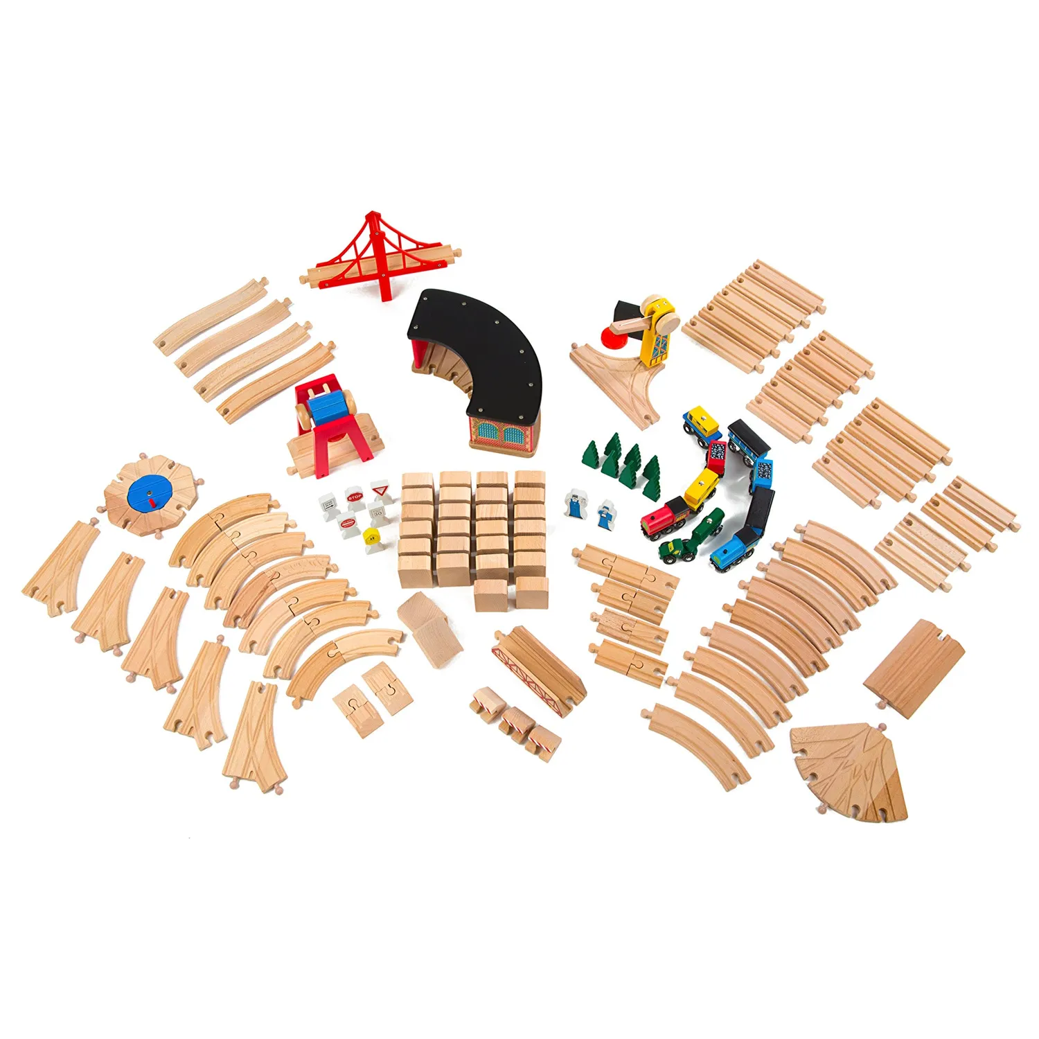 Melissa & Doug Wooden Railway Holzeisenbahn Set Bestseller