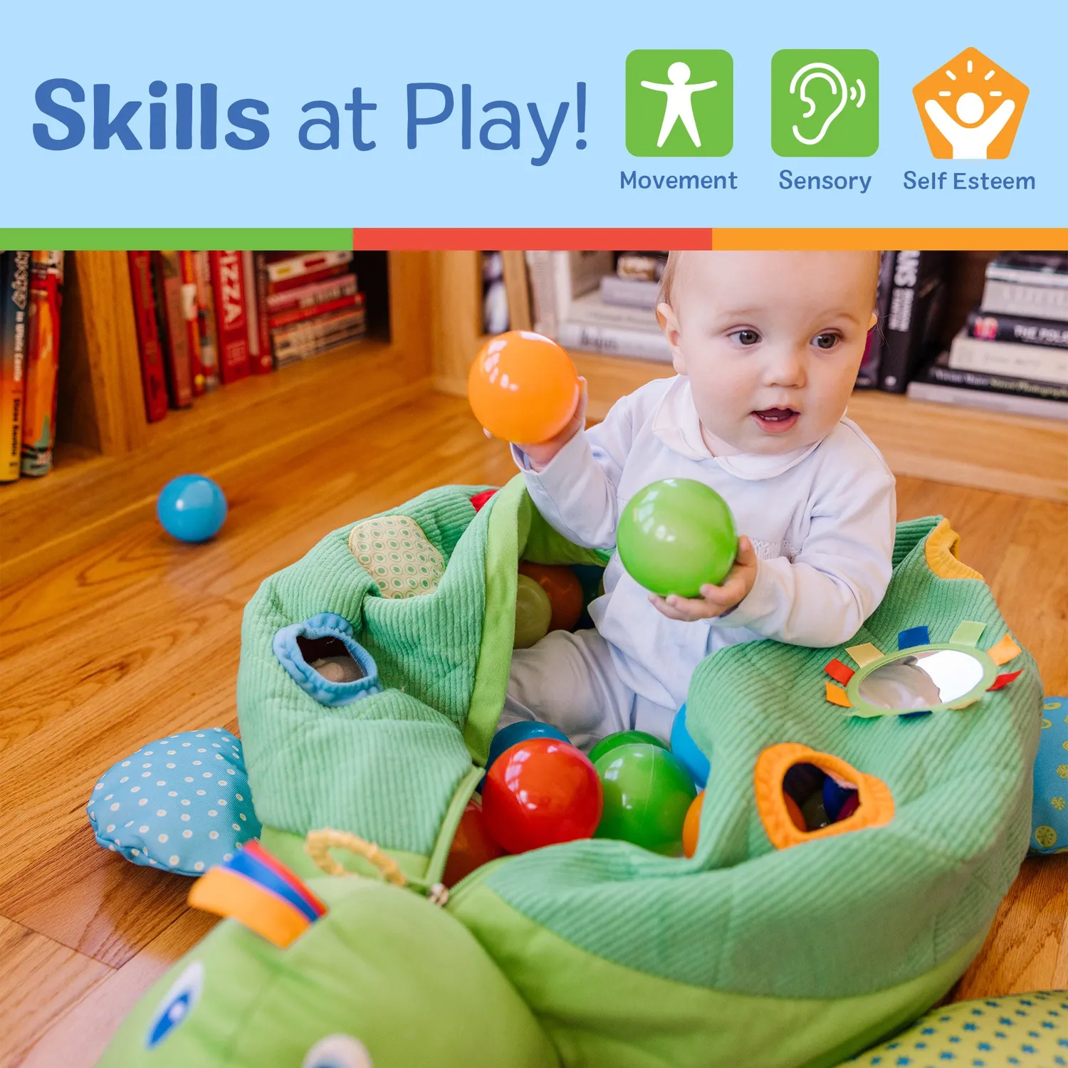 Melissa and Doug K's Kids Turtle Ball Pit Bällebad 60 Bälle