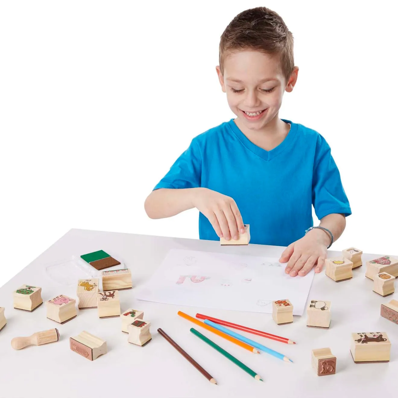 Melissa & Doug Stamp-a-Scene Farm Stempelset 20-tlg abwaschbar