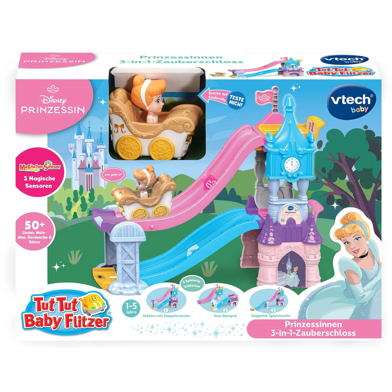 VTech Tut Tut Baby Flitzer Prinzessinnen 3-in-1-Zauberschloss Set