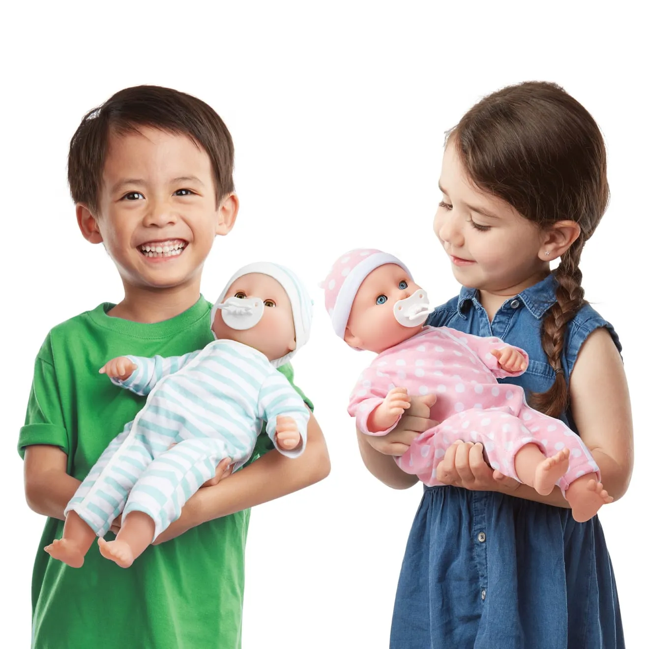 Melissa & Doug Mine to Love Twins Luke Lucy Puppen 38cm
